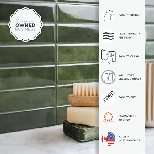 Smart Tiles Peel and Stick Gel Backsplash Tile Morocco 12'' x 9